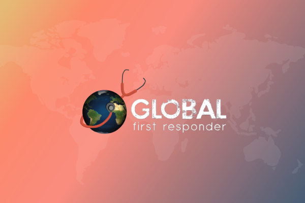 global first responder logo with world in background